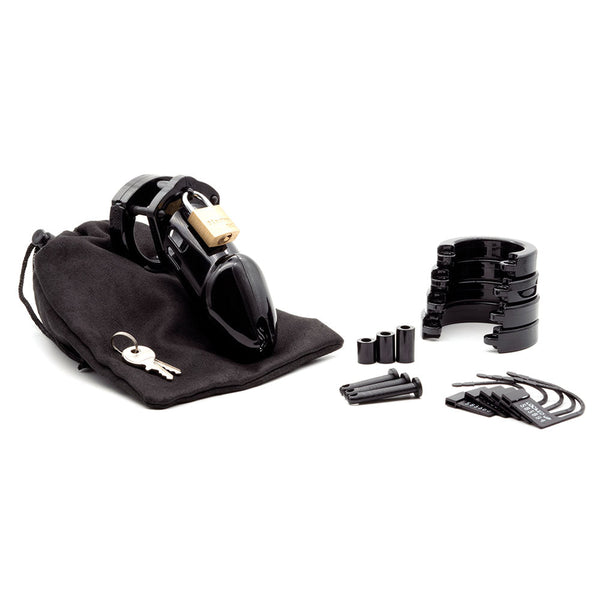 Cb 6000 Chastity  Cage Kit Black 3.25 Inch Chastity Toys