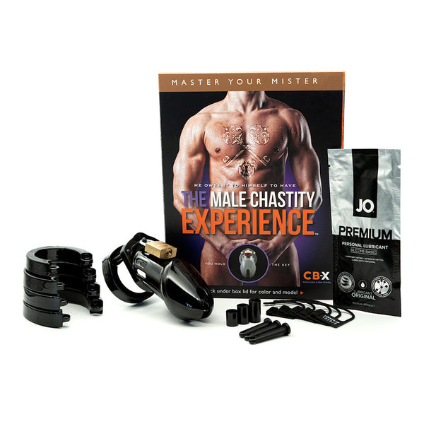 Cb 6000 Chastity  Cage Kit Black 3.25 Inch Chastity Toys
