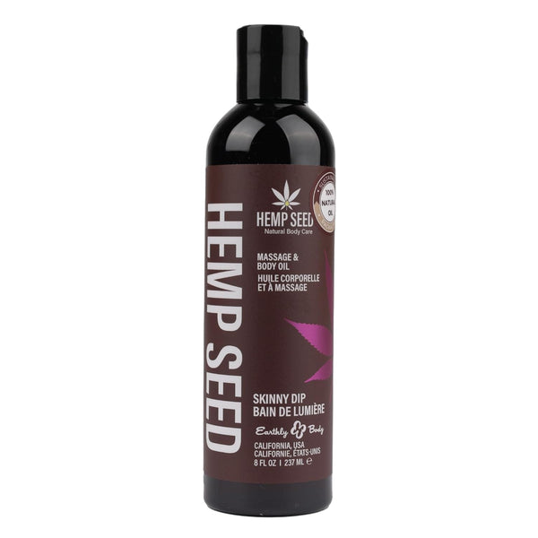 Hemp Seed Massage & Body Oil Skinny Dip (Vanilla Faiy Floss) Scented 59 Ml Bottle Lubricants