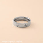Veile Studios Cross Printed Metal Style Ring For Women Minimalist Design Fashion Jewellery Rings