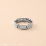 Veile Studios Cross Printed Metal Style Ring For Women Minimalist Design Fashion Jewellery Rings