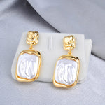 Earrings Veile Studios Elegant Square Pleated Light Luxury Niche Personality Retro Design