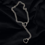 Necklaces & Pendants Veile Studios Retro Punk Metal Chain Necklace Trendy Hip Hop Personality Minimalist Peach Heart