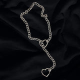 Necklaces & Pendants Veile Studios Retro Punk Metal Chain Necklace Trendy Hip Hop Personality Minimalist Peach Heart