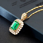 Necklaces & Pendants Veile Studios European And American Square Pendant Necklace For Women With Crystal Zirconium