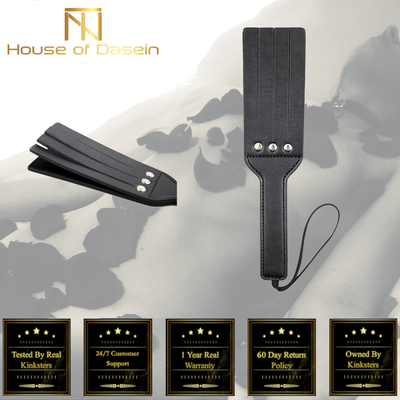 Leather Spanking Paddle Double Layer Sex Whip  Fetish Restraints Paddles