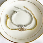 Veile Studios Infinity Heart Bracelet Bangle Crystal Love Forever Symbol Charm Bracelets