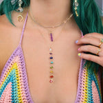 Veile Studios Foreign Trade Color Natural Crystal Gravel Handmade Winding Silver Gold Plating Necklace Necklaces & Pendants