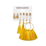 Earrings Veile Studios 6 Pairs Tassel Dangle Female Bohemian Ethnic Style 2
