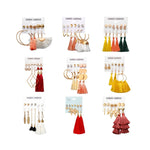 Earrings Veile Studios 6 Pairs Tassel Dangle Female Bohemian Ethnic Style 2