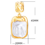 Earrings Veile Studios Elegant Square Pleated Light Luxury Niche Personality Retro Design