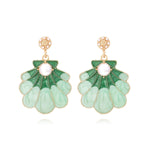 Earrings Veile Studios European And American Fashion Gradient Alloy Drip Oil Shell