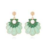 Earrings Veile Studios European And American Fashion Gradient Alloy Drip Oil Shell
