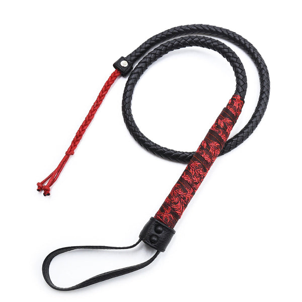 Handwoven Whip Chinese Style Handle Leather Sex Toy Whips