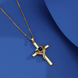 Veile Studios Languages I Love You Projection Necklace Pendant Cross Memorial Jewelry For Women Necklaces & Pendants
