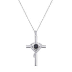 Veile Studios Languages I Love You Projection Necklace Pendant Cross Memorial Jewelry For Women Necklaces & Pendants