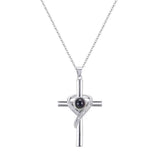 Veile Studios Languages I Love You Projection Necklace Pendant Cross Memorial Jewelry For Women Necklaces & Pendants