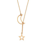 Necklaces & Pendants Veile Studios Star Moon Pendant Minimalist Necklace For Women With Adjustable Length