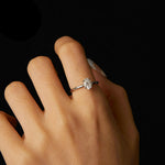 Rings Veile Studios One Carat Moissanite Diamond Ring In Pure Silver Classic Wedding