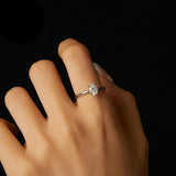 Rings Veile Studios One Carat Moissanite Diamond Ring In Pure Silver Classic Wedding