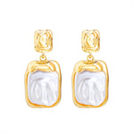 Earrings Veile Studios Elegant Square Pleated Light Luxury Niche Personality Retro Design