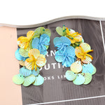 Earrings Veile Studios Exaggerated Handmade Rice Bead Flower For Women In Mixed Materials