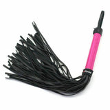Satin And Faux Leather Flogger Bdsm Spanking Impact Play Fetish