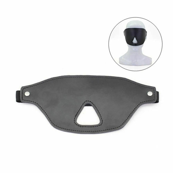 Black Blindfold Nose Cut Out Sensory Deprivation   Restraints Blindfolds