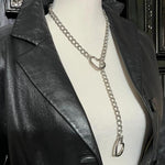 Necklaces & Pendants Veile Studios Retro Punk Metal Chain Necklace Trendy Hip Hop Personality Minimalist Peach Heart