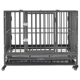 Sex Furniture Black Steel Bdsm Submissive Cage 102X72x85 Cm