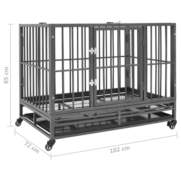 Black Steel  Submissive Cage 102X72x85 Cm Sex Furniture