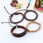 Bracelets Veile Studios European And American Minimalist Retro Set Bracelet Diy Woven Cowhide