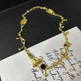 Necklaces & Pendants Veile Studios Retro Quirky Personality Ears Eyes Nose Necklace Temperament Collarbone Chain