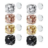 Earrings Veile Studios Magnetic Ear Clip For Men And Women Zircon Four Claw Single