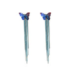 Veile Studios Butterfly Long Tassel Design Metal Elegant Ladies Women Jewelry Earrings