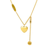Veile Studios Fashion Jewelry Multilayer Heart Pendant Necklaces Stainless Steel Chain Choker Necklaces & Pendants