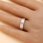 Veile Studios Cross Printed Metal Style Ring For Women Minimalist Design Fashion Jewellery Rings