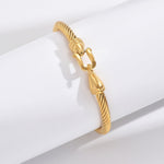 Bracelets Veile Studios Versatile Roman Numeral Pendant Fried Dough Twists Multicolour Stainless Steel Bracelet