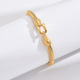 Bracelets Veile Studios Versatile Roman Numeral Pendant Fried Dough Twists Multicolour Stainless Steel Bracelet