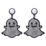 Earrings Veile Studios Cartoon Funny Cute Little Pearl Halloween Ghost Face For Festive Wear
