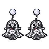 Earrings Veile Studios Cartoon Funny Cute Little Pearl Halloween Ghost Face For Festive Wear