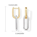 Veile Studios Two Colour Chain Clause Creative Girls Light Luxury High End Earring Accessories Earrings