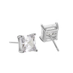 Earrings Veile Studios Four Claw Single Diamond For Women Copper Zircon 8Mm Size