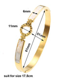 Veile Studios White Shell Roman Numeral Bangles And Bracelet With Natural Zircon Material Bracelets