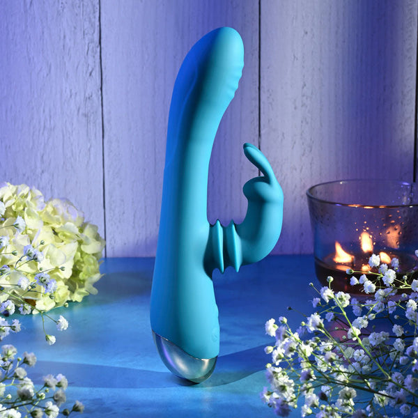 Adam & Eve Shimmy Shake Velvet Rabbit Blue 22.4 Cm Usb Rechargeable  Rabbit s