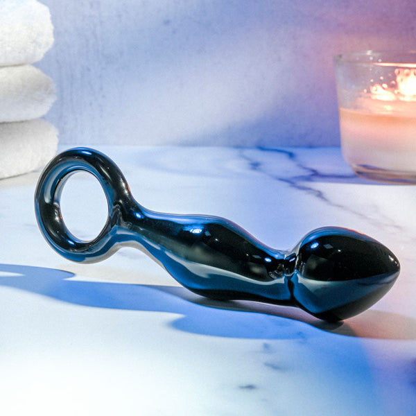 Adam & Eve Adams Glass Prostate Massager Black 16.6 Cm Massagers & Wands