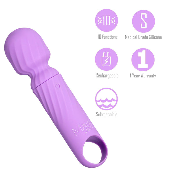 Maia Dolly Purple 12.7 Cm Usb Rechargeable Massage Wand Massagers & Wands