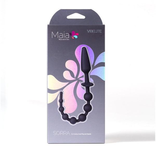 Maia Sorra Black Anal Plug With Beads Anal Balls & Beads