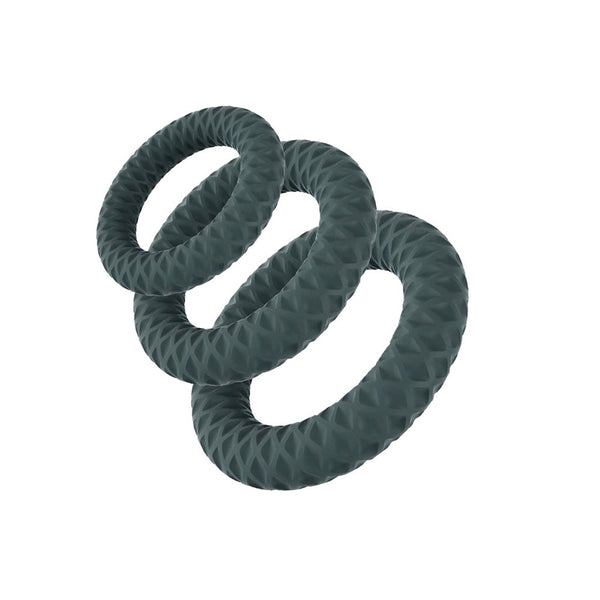 Maia Onyx Grey  Ring Set Of 3 Sizes  Rings