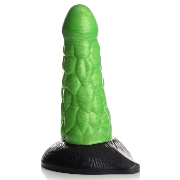 Creature s Radioactive Reptile Thick Scaly Silicone Dildo Green 19 Cm Realistic Dildos